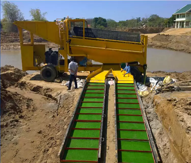 Draagbare mobiele goudzoekwagen